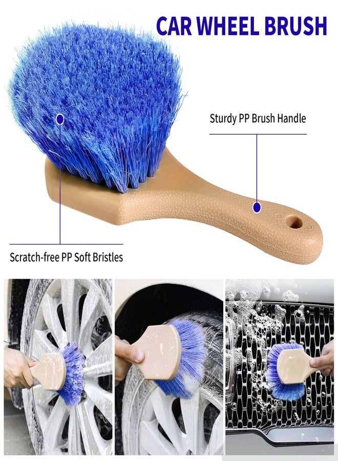 Wontolf 62'' Car Wash Brush with Long Handle, Scratch-Free Soft Bristles Sturdy Car Wash Mop, Complete Cleaning Brush Kit Wash Mitt Towel Windshield Squeegee Wheel Tire Brush for Car Truck RV - Image 5