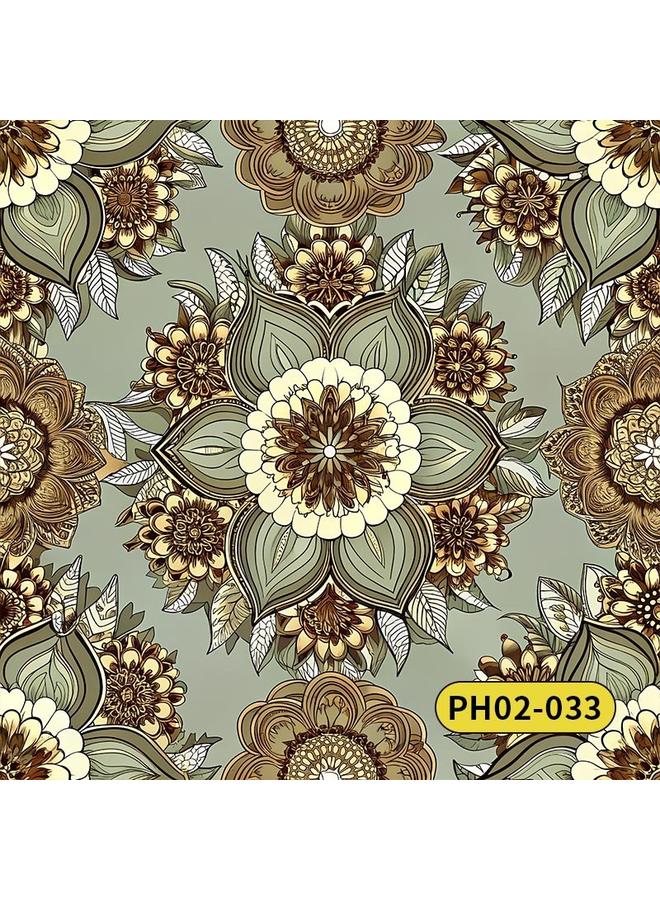 Bluejw Retro Plant Flower Wallpaper TV Background Wall High-end Furniture Stickers Refurb Stickers Thickened Wallpaper - Image 1