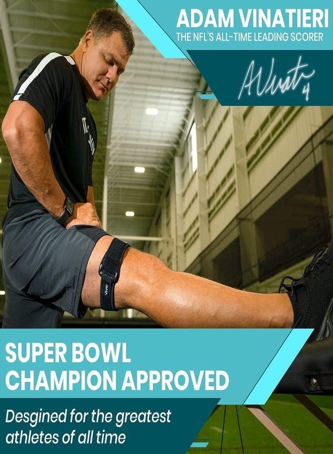 Vive IT Band Strap - Iliotibial Band Compression Wrap - Outside of Knee Pain, Hip, Thigh & ITB Syndrome Support - Neoprene Brace for Running and Exercise - Athletic Stabilizer for Men, Women - Image 3