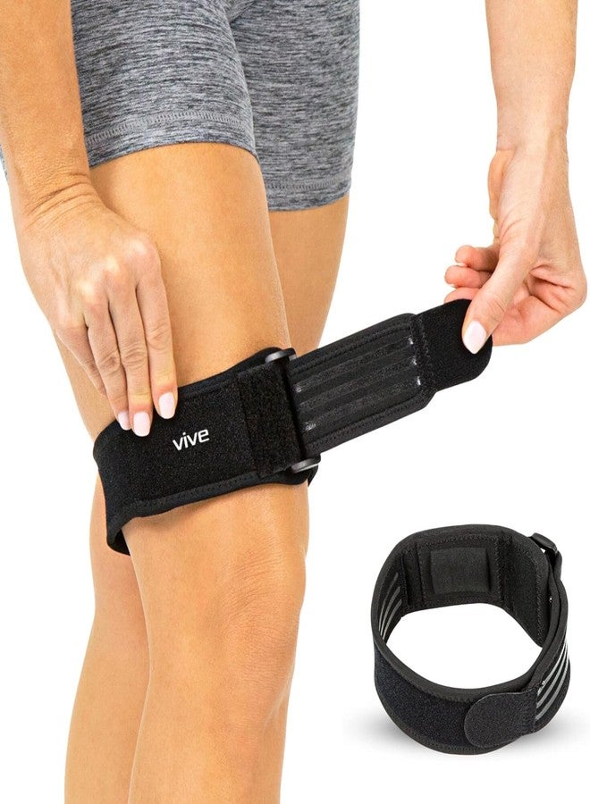 Vive IT Band Strap - Iliotibial Band Compression Wrap - Outside of Knee Pain, Hip, Thigh & ITB Syndrome Support - Neoprene Brace for Running and Exercise - Athletic Stabilizer for Men, Women - Image 1
