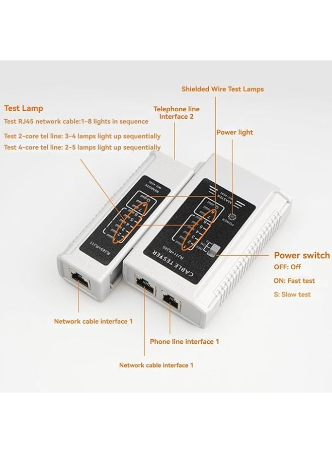 Beauenty RJ45 Crimp Tool Pass Through Connector End With Cat6 Crimping Tool Kit for RJ45 RJ12 Regular,50 Cat6 straight-through connectors, 50Pcs Covers and Mini Wire Stripper (B) - Image 5