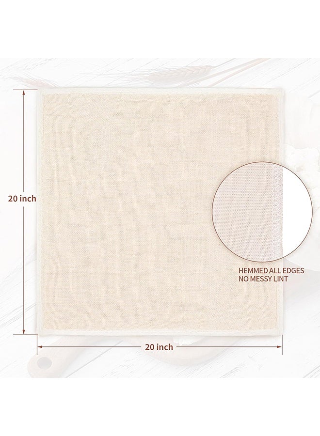 HS 6Pcs Reusable Cheesecloth, Grade 100 Unbleached Pure Cotton Cheese Cloths For Straining, All Natural Unbleached Cotton Stitched Edges, Ultra Fine Mesh Lint Free Muslin Cloth For Cooking, Cheese Making, Nut Milk, Yogurt, 20x20 Inches (50x50 cm), Natural - Image 2