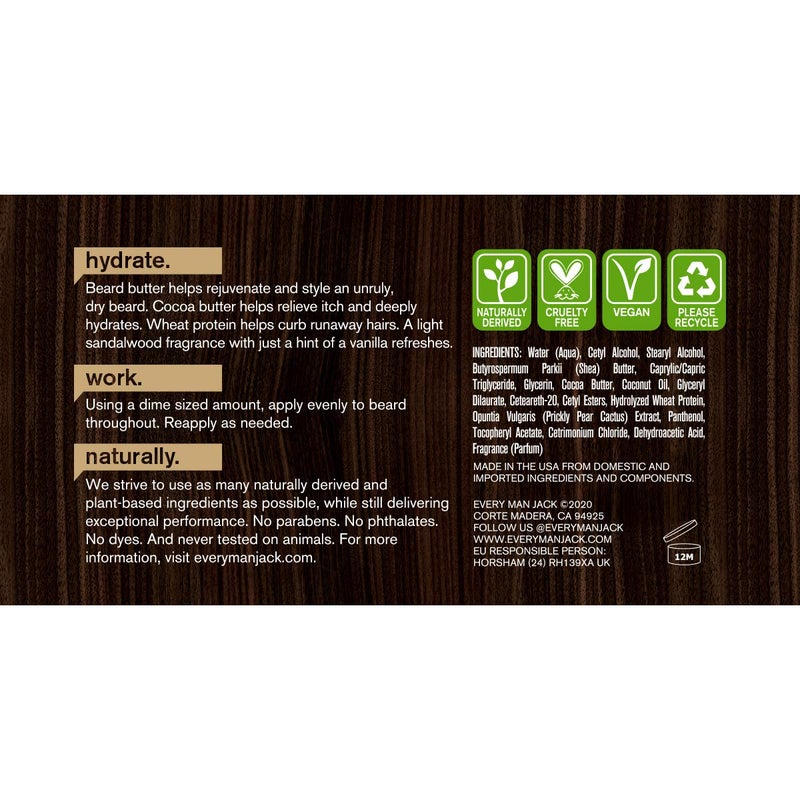 Every Man Jack BUTTER BEARD SANDALWOOD - Image 4