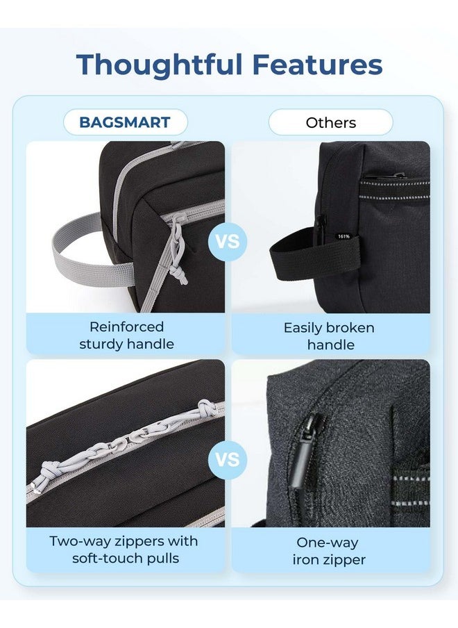 BAGSMART Travel Toiletry Bag For Men And Women, Water-Resistant Small Toiletry Bag Organizer For Traveling, Hygiene Bag For Bathroom Shower, Toiletries Accessories,Travel Essentials  - Image 4