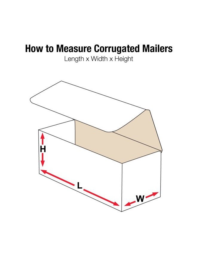BOX USA Aviditi White Corrugated Cardboard Mailing Boxes, 6 1/2 x 3 5/8 x 2 1/2 Inches, Pack of 50, Crush-Proof, For Shipping, Mailing and Storing - Image 2