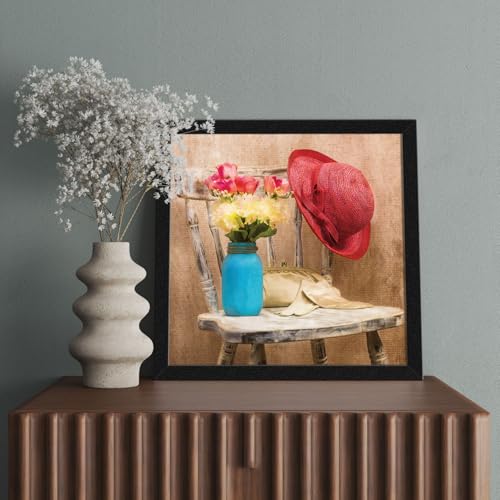 ArtX Paper Flower Wall Art Framed Painting, Wall Decor For Living Room, Multicolor, Floral, 13 X 13 inches, Set of 1 (AXB00341-FLR) - Image 3