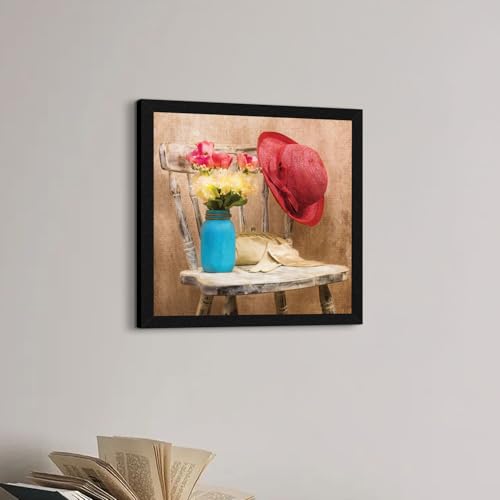 ArtX Paper Flower Wall Art Framed Painting, Wall Decor For Living Room, Multicolor, Floral, 13 X 13 inches, Set of 1 (AXB00341-FLR) - Image 4