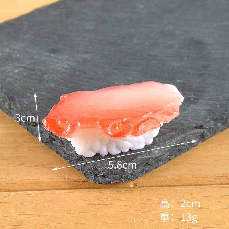 Simulation Japanese Salmon Small Sushi Keychain Door Buckle Fun Japanese Food And Play Model Creative Bag Pendant - Image 1
