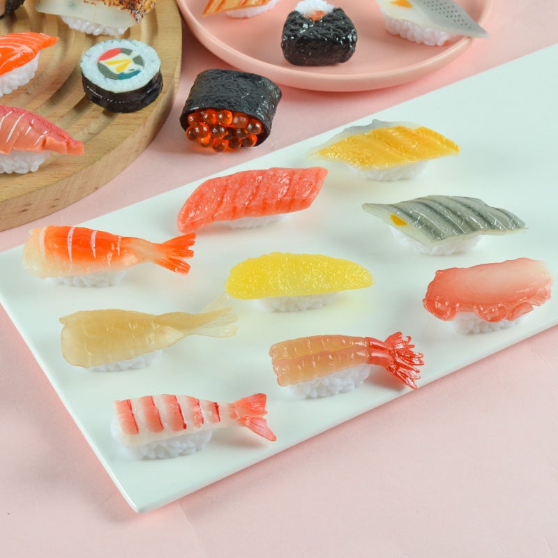 Simulation Japanese Salmon Small Sushi Keychain Door Buckle Fun Japanese Food And Play Model Creative Bag Pendant - Image 5