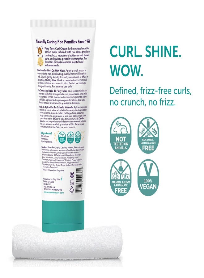 Fairy Tales Curly Q Kids Curl Cream - Lightweight Curl Crème for Curly and Wavy Hair Kids - Paraben, Sulfate, Gluten and Nut Free - 6 oz - Image 2