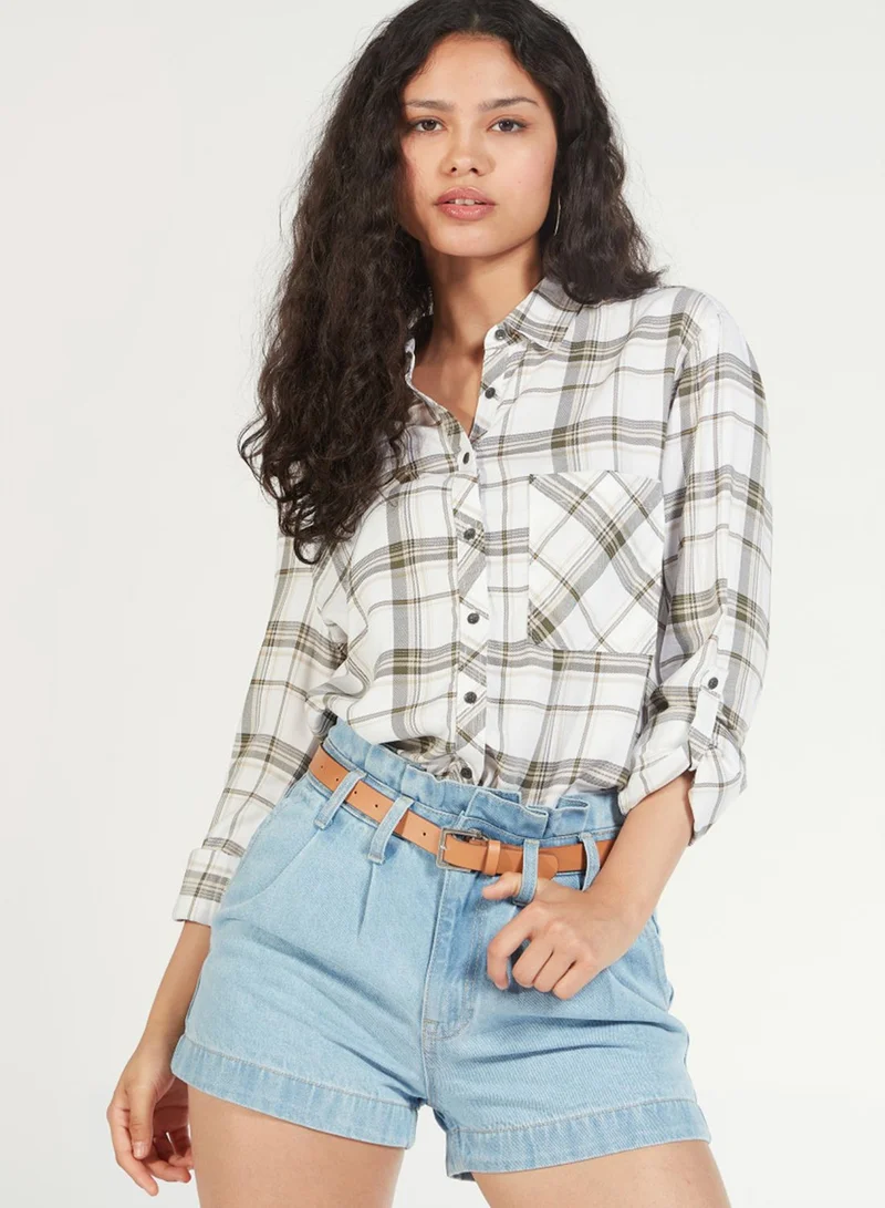 Lee Cooper Pocket Detail Checked Shirts
