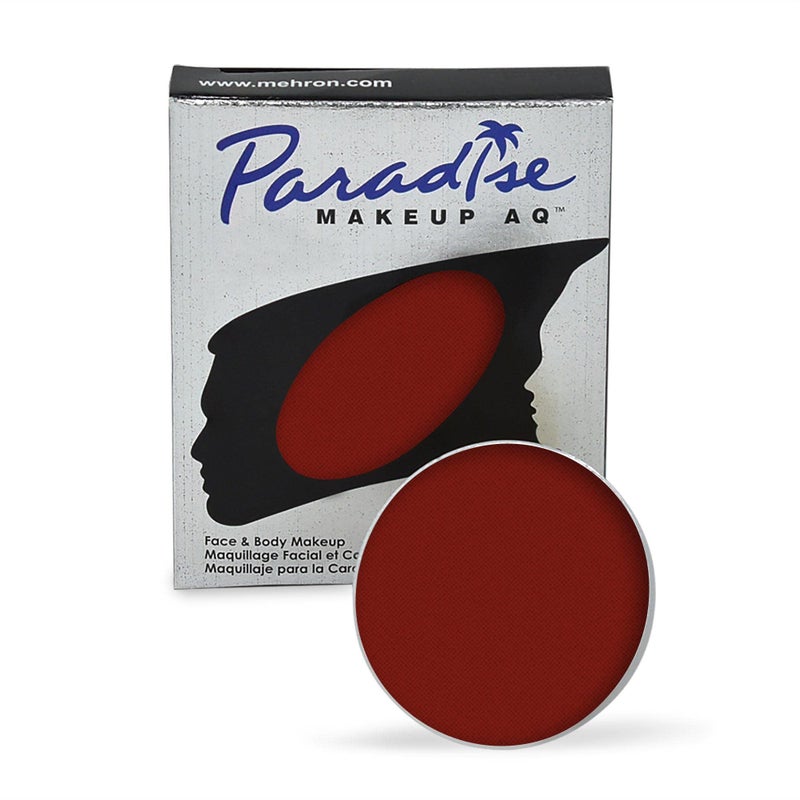 Mehron Makeup Paradise Makeup AQ Refill Size | Stage & Screen Performance, Face & Body Painting, Beauty, Cosplay, and Halloween | Water Activated Face Paint, Body Paint .25 oz (7 ml) (Red) - Image 1