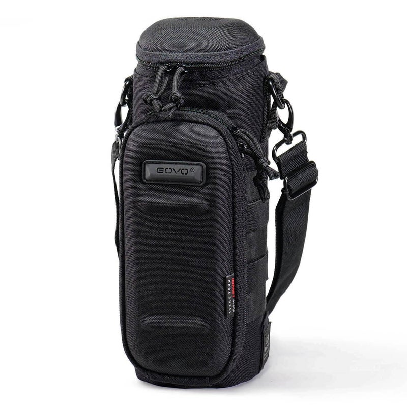 GOVO U1 Water Bottle Pouch with Zippered Hardshell Cap, Fits Up to 40oz Bottle, Molle System, Heavy Duty, Made With 100% Nylon - Image 1