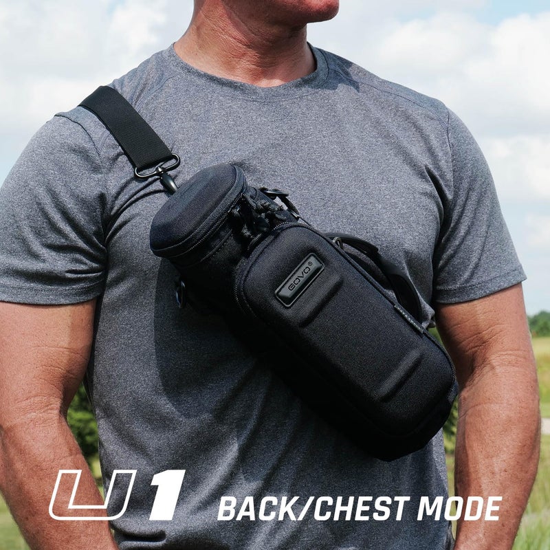 GOVO U1 Water Bottle Pouch with Zippered Hardshell Cap, Fits Up to 40oz Bottle, Molle System, Heavy Duty, Made With 100% Nylon - Image 2