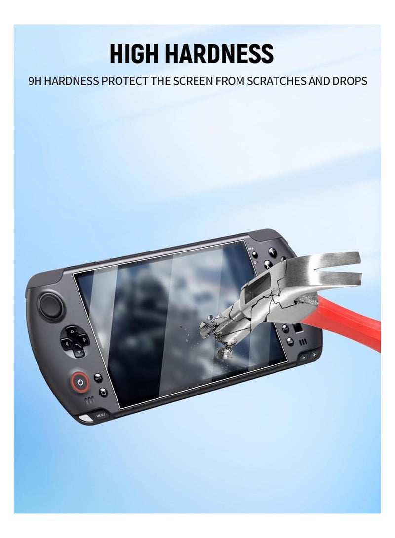 عام **طقم حامي شاشة مضاعف لهاتف GPD Win 5 (2025) مقاس 7 بوصة - فيلم زجاج مقوى 9H مقاوم للصدمات، مضاد لبصمات الأصابع، عالي الحساسية.** - Image 2