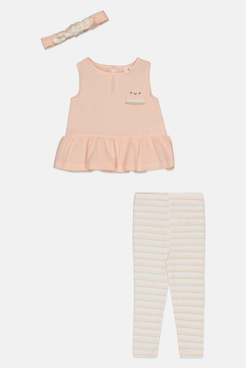 Lily & Jack Toddlers Girls 3 Pcs Top And Leggings With Headband Set, Multicolor - Image 3