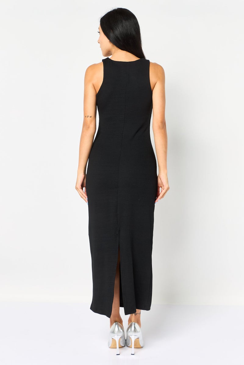 trendyol Women Plain Bodycon Dress, Black - Image 2