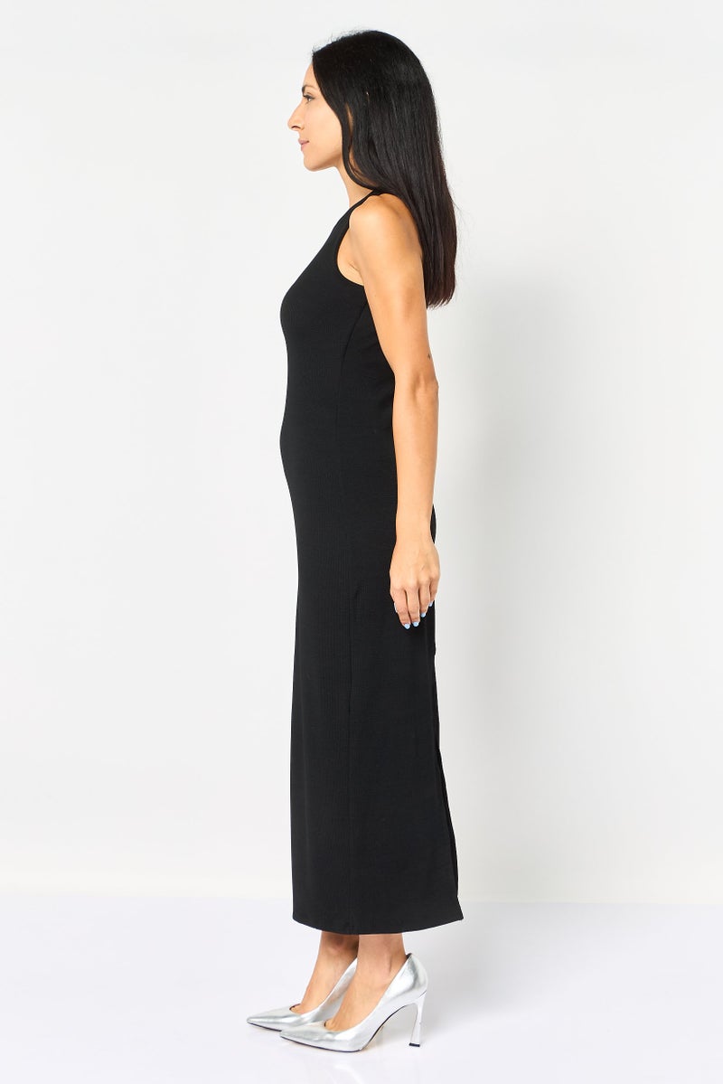 trendyol Women Plain Bodycon Dress, Black - Image 3