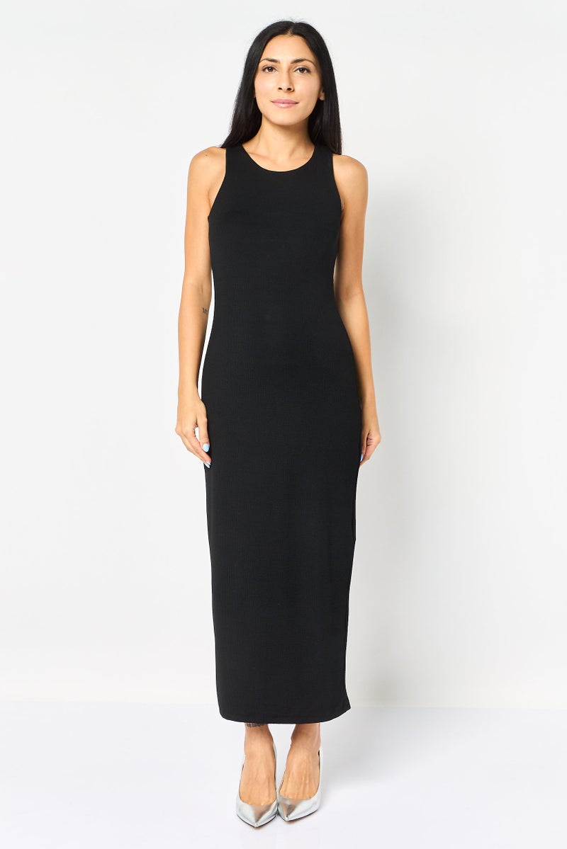 trendyol Women Plain Bodycon Dress, Black - Image 1