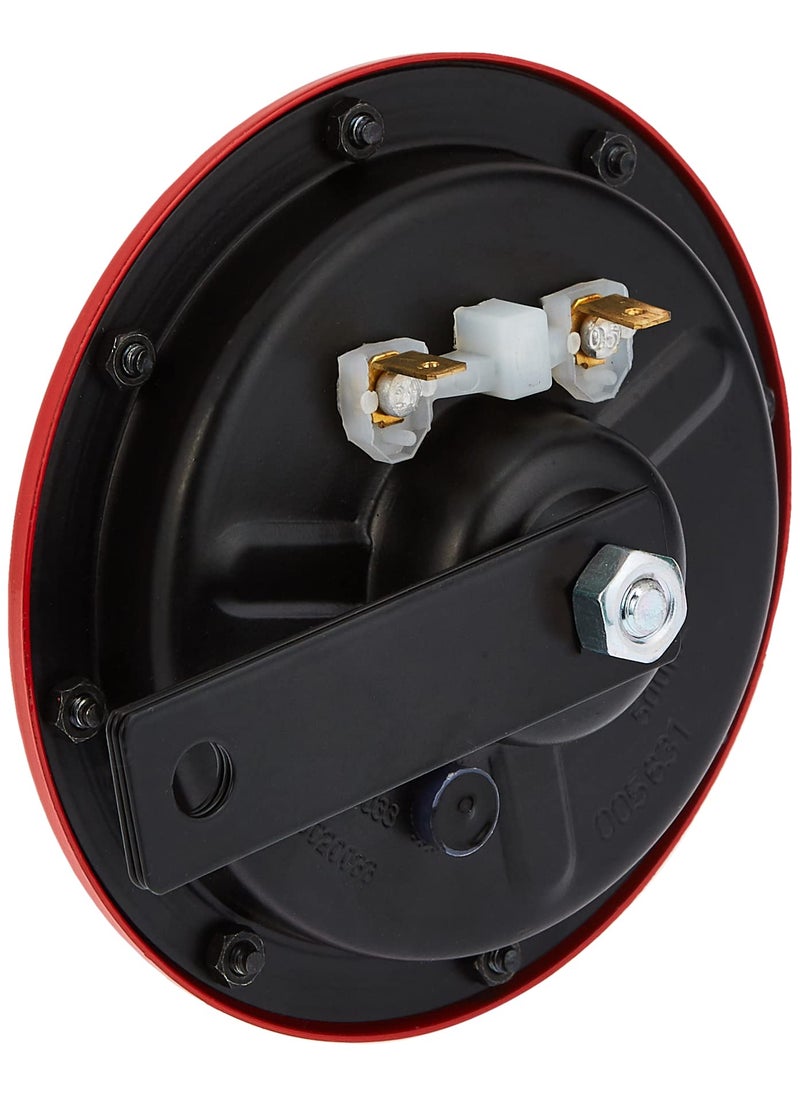 HELLA HELLA H31631021 Supertone 12V High Tone Horn with Red Protective Grill, Single Horn  - Image 2