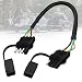 Seamaka 4 Pin Trailer Wiring Harness4 Way Flat Trailer Plug Male and Female Connector with Rubber Dust Cover with Nylon Mesh Tube Protection 121 FT 16 Guage - Image 2