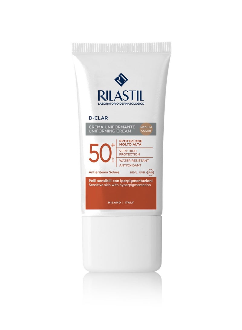 Rilastil Sun System D-Clar Uniforming Cream SPF50 Medium 40ml - Image 1