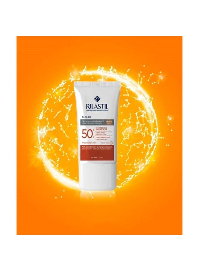 Rilastil Sun System D-Clar Uniforming Cream SPF50 Medium 40ml - Image 3