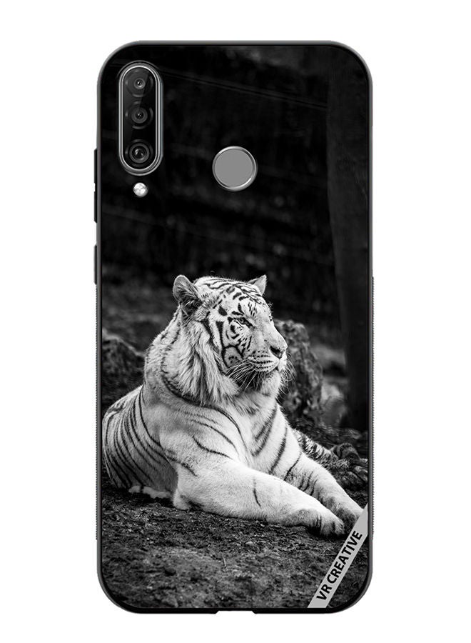 VR CREATIVE Protective Case Cover For Huawei P30 Lite Royal Monochrome Tiger Design Multicolour - Image 1