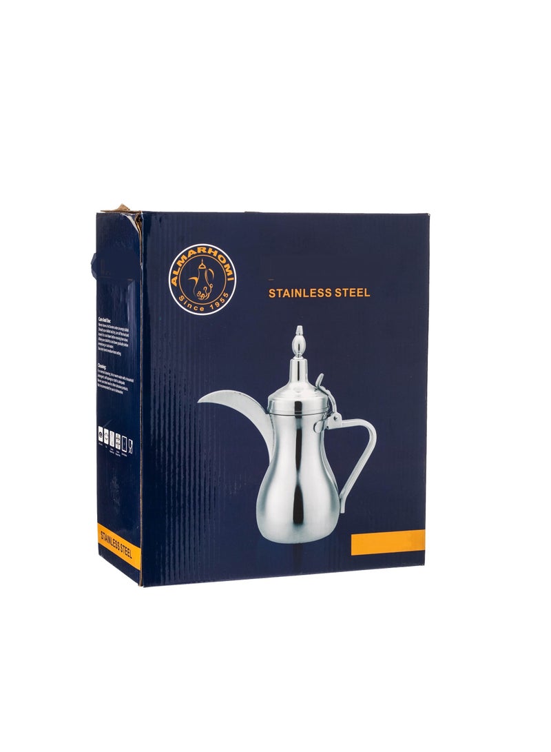 المرحومي ترمس دلة من الستانلس ستيل للقهوة العربية فضي - Image 2