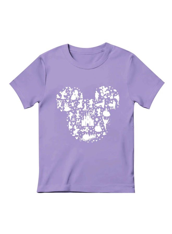 Vieawfi Magic Kingdom Shirts for Girls Magical Castle Fairy Graphic Cute T Shirt Kids Holiday Family Vacation Trip Tee Tops, Purple, 7-8 Years - Image 1