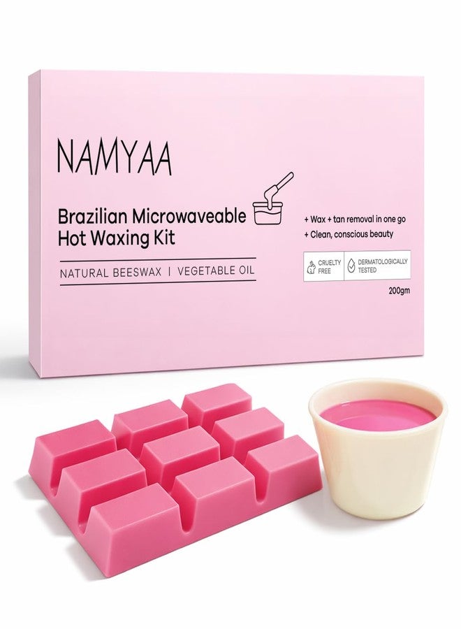 Namyaa Brazilian Microwaveable Hot Waxing Kit|Stripless Wax for Hair Removal|At-Home Waxing Kit - Image 1