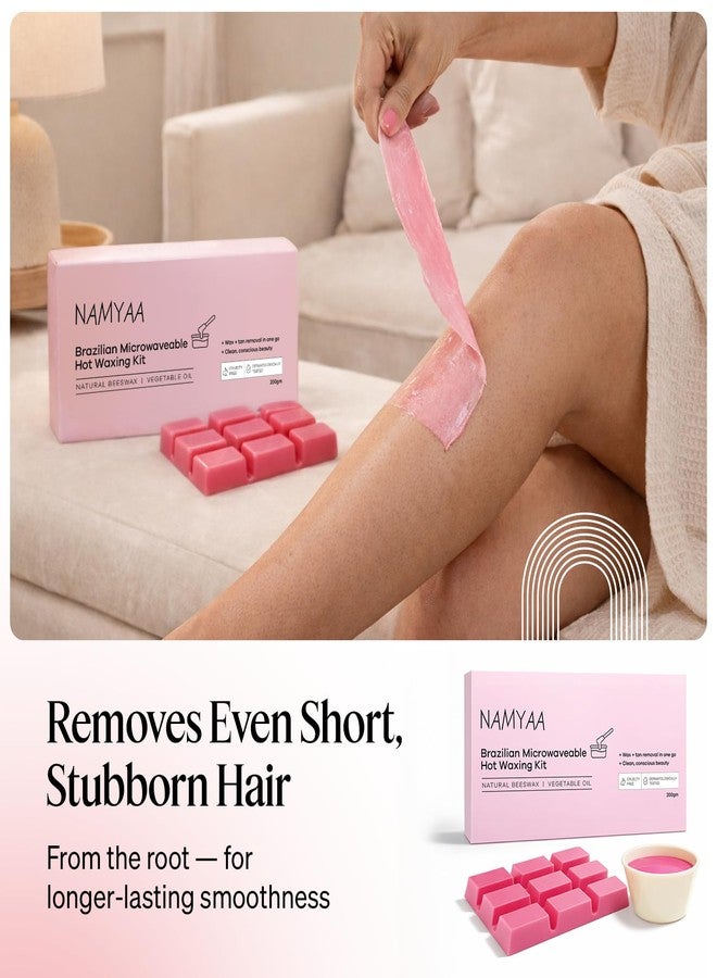 Namyaa Brazilian Microwaveable Hot Waxing Kit|Stripless Wax for Hair Removal|At-Home Waxing Kit - Image 5