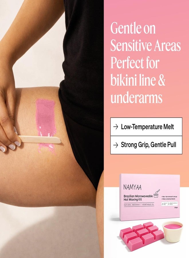 Namyaa Brazilian Microwaveable Hot Waxing Kit|Stripless Wax for Hair Removal|At-Home Waxing Kit - Image 4