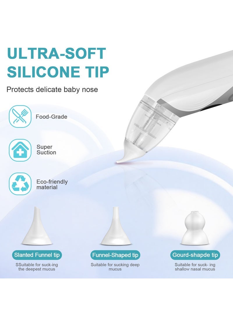 Electric Infant Nose Cleaner USB Charged Built-in Lullaby 3 Adjustable Suction & Replacement Tips - Image 4