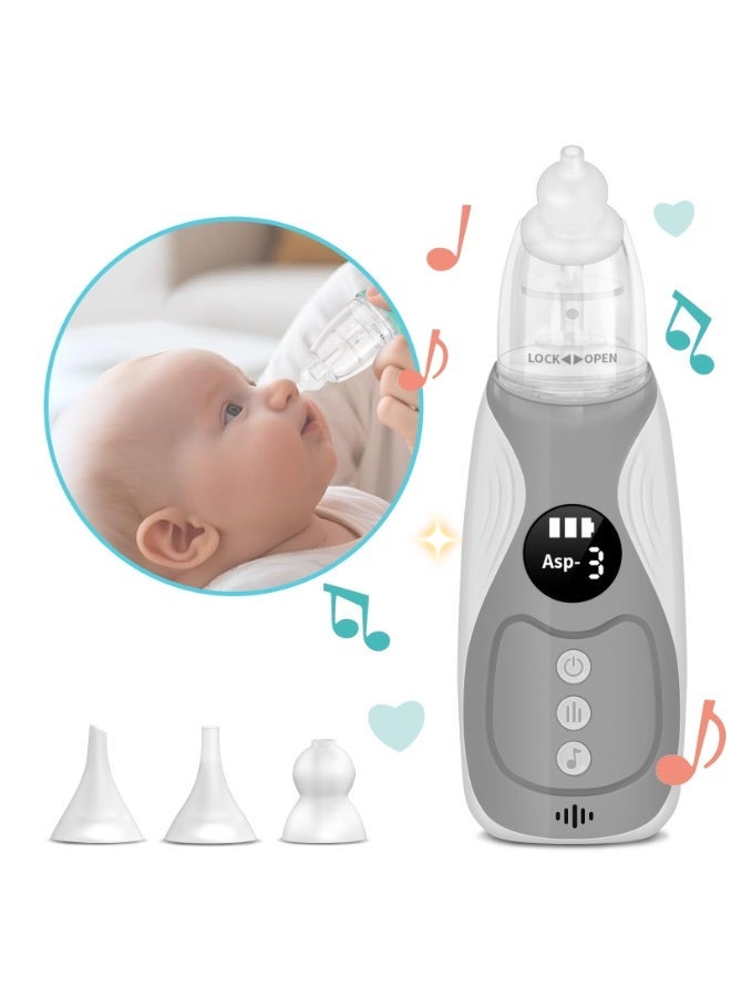 Electric Infant Nose Cleaner USB Charged Built-in Lullaby 3 Adjustable Suction & Replacement Tips - Image 1