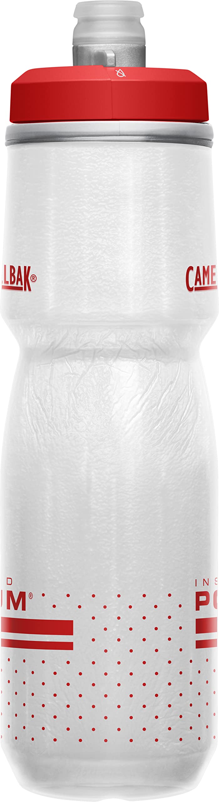 CamelBak Podium Chill Insulated Bike Water Bottle - Easy Squeeze Bottle - Fits Most Bike Cages - 24oz  Fiery Red/White - Image 4