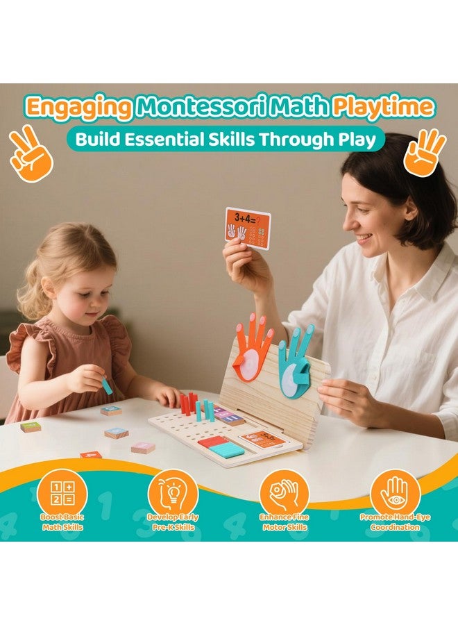JAiiMen Montessori Math Learning Toy - Number Blocks, Counting Sticks, Tracing Board & Finger Counting, Educational Preschool STEM Sensory Toys for Toddlers, Birthday Gift for 2 3 4 5 Year Old Boys Girls Kids - Image 3