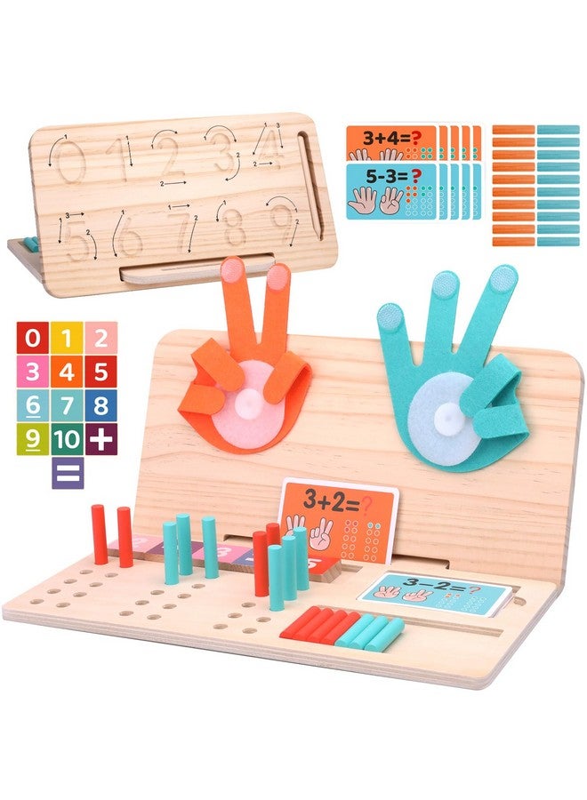 JAiiMen Montessori Math Learning Toy - Number Blocks, Counting Sticks, Tracing Board & Finger Counting, Educational Preschool STEM Sensory Toys for Toddlers, Birthday Gift for 2 3 4 5 Year Old Boys Girls Kids - Image 1