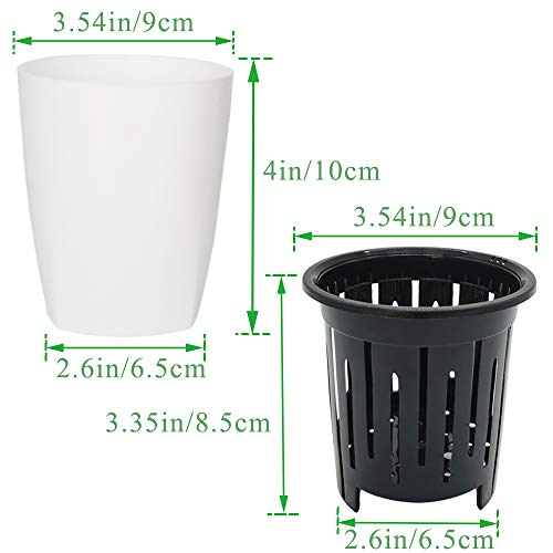 OJYUDD 8 Pack 4 Inch Self Watering Plastic Planter with Inner Pot White Flower Plant Pot,Modern Decorative Flower Pot for All House Plants,Flowers,Herbs,African Violets - Image 2