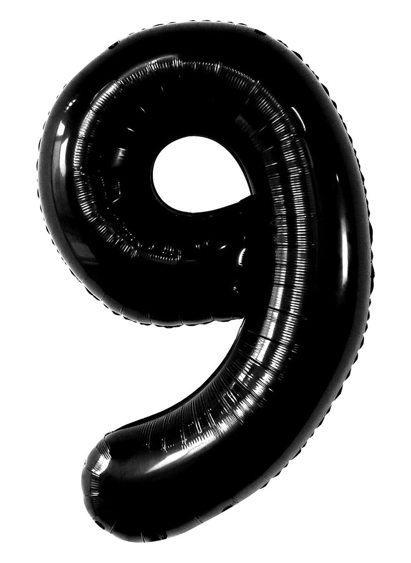 KATCHON Black Number 9 Foil Balloon for 9th Birthday Decoration  - Image 1
