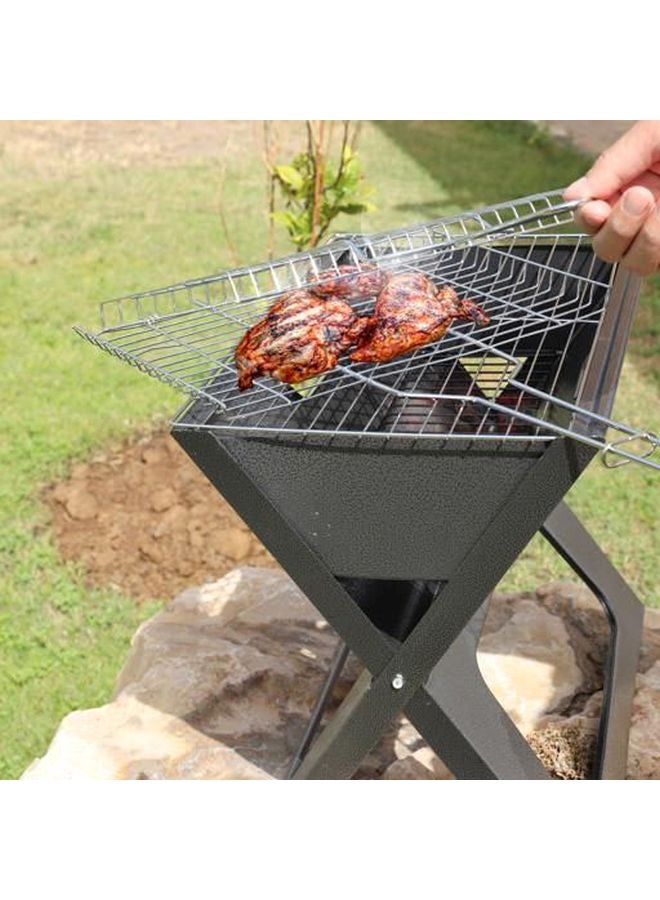 Royalford Steel BBQ Grill Black/Brown - Image 3