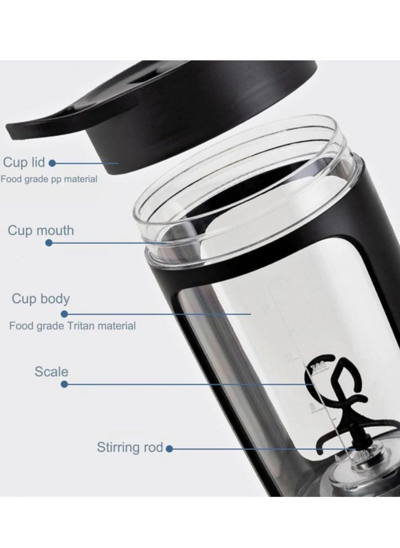 Generic 650ml Electric Shaker Bottle USB Charging Portable Juicer Blender Bottles Electric Stirring Mixing Water Cup Sport Water Bottle  - Image 5