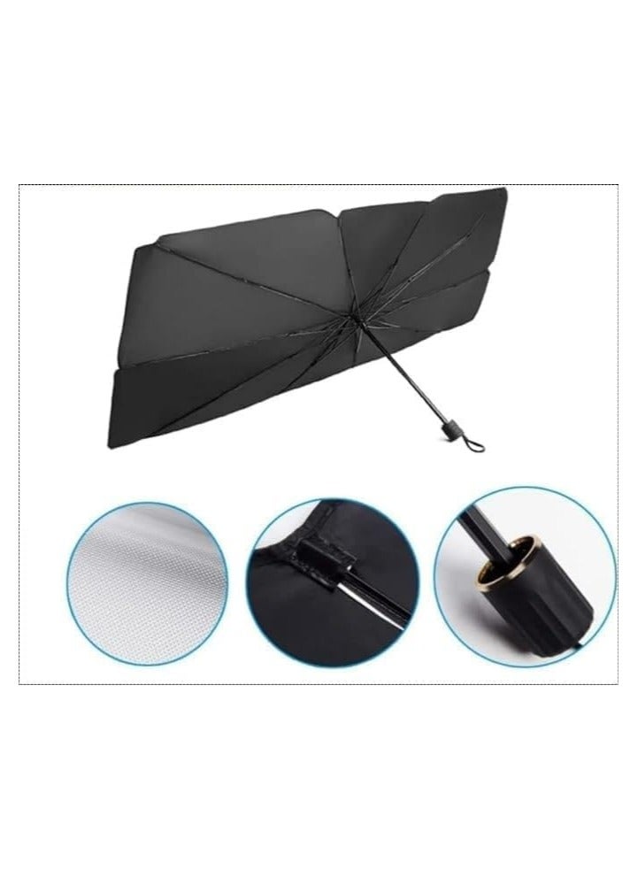 زجاج أمامي للسيارة، واقي شمس للسيارة، مظلة واقية من الشمس للسيارة، عاكس UV قابل للطي وحرارة - Image 5