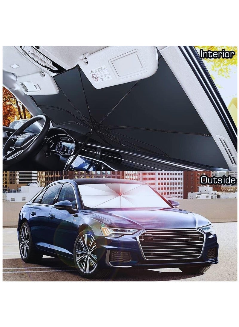 زجاج أمامي للسيارة، واقي شمس للسيارة، مظلة واقية من الشمس للسيارة، عاكس UV قابل للطي وحرارة - Image 4