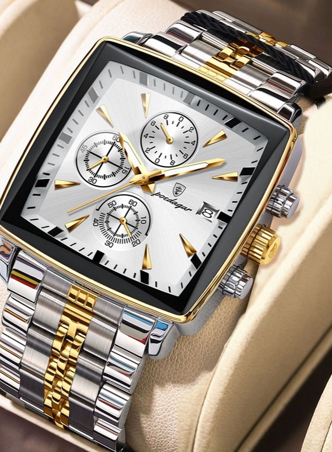 POEDAGAR ساعة رجال ساعة أعمال عصرية - Image 1