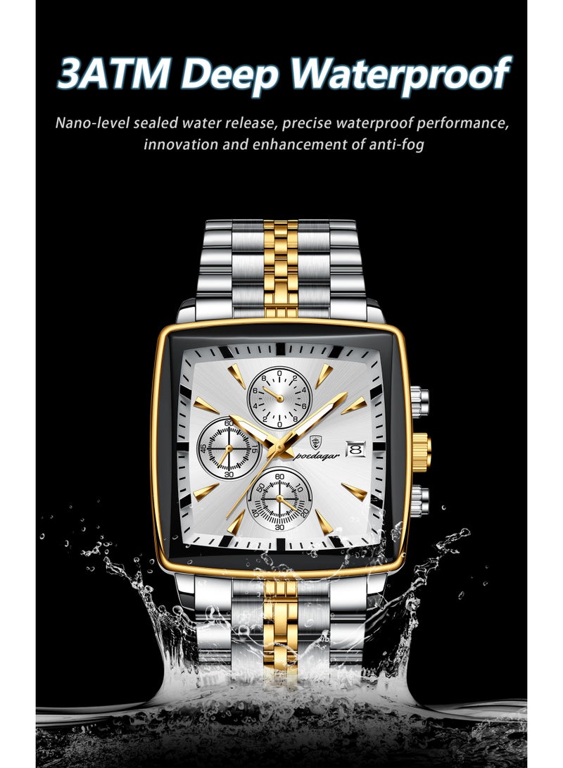 POEDAGAR ساعة رجال ساعة أعمال عصرية - Image 4