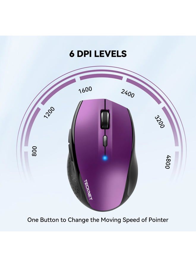 TECKNET Bluetooth Wireless Mouse (BM308) (Purple) - Image 2