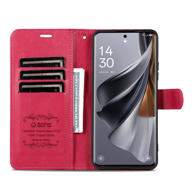 HuHa Protective Cover For Samsung Galaxy A26 5G AZNS Sheepskin Texture Flip Leather Phone Case(Red) - Image 4