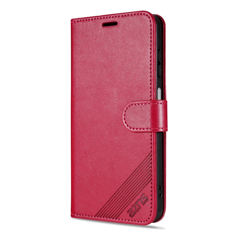 HuHa Protective Cover For Samsung Galaxy A26 5G AZNS Sheepskin Texture Flip Leather Phone Case(Red) - Image 2