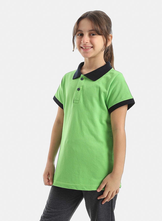 Red Circle Half sleeve polo t-shirt Kids Unisex - Image 4